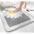 Miniatyrbillede 4 af 4: Bademåtte Tykkere badeværelse skridsikker måtte Daisy-moon grå 50*80cm