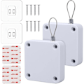 Miniatyrbild 1 av 4: 2-delad automatisk dörrstängare, automatisk dörrstängare med sensor, med sladd utan perforering, 1200g dragkraft, dörrstängare anpassar sig till de flesta dörrar