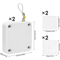 Miniatyrbillede 4 af 5: 2 stk. automatisk dørlukker, hvid punch-fri automatisk sensor dørlukker, bolig- og erhvervsdørlukker med rebtræk