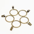 Miniatyrbilde 4 av 4: Sett med 30 bronsefargede metallringer for manuelt arbeid og avtakbare klips (55 mm)