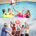 Miniatyrbillede 3 af 5: 3 pakker med 40 cm diameter store 3D oppustelige strandbolde, strand svømmepølleboldsæt, egnet til småbørn børn voksne ferie strandfod
