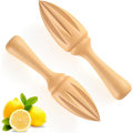 Miniatyrbillede 1 af 5: 2 stk. citronpresser, håndholdt citruspresser, træ citronpresser håndværktøj, manuel træ citruspresser til frugt lime daglig hjemmekøkken værktøjer ba
