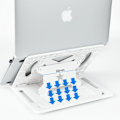 Miniatyrbild 3 av 3: Skrivbordsställ för bärbar dator, hopfällbart laptopstativ, justerbart datorstativ (vit)