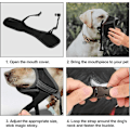 Miniatyrbillede 5 af 5: Hundemundkurv, Blød Nylon Anti-Drop Mundkurv, Luftnet Åndbar Drikkelig Hundemundkurv Med Justerbar Sløjfe XL Sort