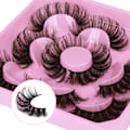 Miniatyrbild 1 av 4: Mink Fluffy Wispy Falska Ögonfransar 20mm Dramatiska Faux Mink Ögonfransar D Curl Långa Falska Ögonfransar Pack Ser Ut Som Förlängning