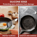 Miniatyrbild 3 av 5: Silikonspatel för fisk, rostfritt stål, slitsad fiskvändare, värmebeständig, flexibel, metallspatel för non-stick-köksredskap