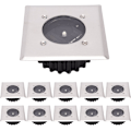 Miniatyrbild 1 av 4: 10-pack LED-solcellsmarklampor, utomhusbelysning, gatubelysning, nedgrävd belysning, vattentät IP65 (kallvitt)