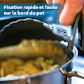 Miniatyrbilde 3 av 5: Silikon kjøkken sil (grå) Henge melsikt med fint mesh håndtak for pulver kake avløp nudler ris sil sauser sil over bolle vask