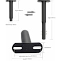 Miniatyrbilde 2 av 5: Justerbare, uttrekkbare og robuste sengeben for sengeramme, metallstøtteben, egnet for skap, sofa, seng, reservedeler 17,8 cm til 33 cm