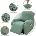 Miniatyrbild 3 av 5: Superstretchig fåtöljöverdrag Recliner sofföverdrag Recliner fåtöljöverdrag Formmonterade överdrag, mjuka och tjocka (gröna - 1-pack)