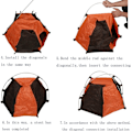 Miniatyrbillede 5 af 5: Pettelt Foldbar Anti-UV Regn- og Vandtæt Holdbar Hundekat Soveværelse til Sommer Indendørs Udendørs Camping Rejser