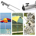 Miniatyrbillede 5 af 5: Paraplyholder, Plænespyd Paraplyholder, Udendørs Paraply Jordsokkel, Paraply Jordsokkel (Plænespydholder til Strandfiskeri Have)
