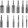 Miniatyrbilde 1 av 5: 1/4\" 6-19mm Hylsebitsadapter Skrutrekkerbits for Håndsdrill, Elektrisk Skrutrekker, Hylsenøkkel (12 stk)