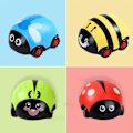 Pikkukuva 3 / 5: Vetopeltiauto, Beetle Freewheel (4 kpl, eri värejä) - 1-vuotiaan leluautosetti - Ikä 12 kuukautta - Lahjat 1-vuotiaille pojille - Lelut 1-vuotiaalle pojalle