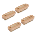 4-pack borste för nagelrengöring i trä
