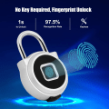 Miniatyrbillede 3 af 5: Fingerprint hængelås, Bluetooth-lås, USB genopladelig, fjernbetjening, KozyOne Smart Keyless sikkerhedslås til iOS/Android, IP65 vandtæt, f