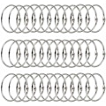 Miniatyrbillede 1 af 5: Bogringe, binderinge, 100 stk. metal nøgleringe med leddelte ringe til album scrapbøger af metal brusebad (25 mm)