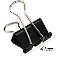 Miniatyrbillede 2 af 5: Sort - 12 pakke mappe - 41mm - Æske med multifunktionelle papirclips - Binder - Metal tegneclips til noter - Skrivepapir -