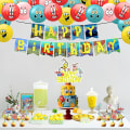 Miniatyrbilde 3 av 5: Spongebob-tema bursdagballonger, bursdagballongdekorasjon for gutter og jenter, Spongebob-tema bursdagsspilldekorasjoner