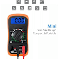 Miniatyrbild 2 av 4: Digital Multimeter Mini-Multimeter Manuellt Område Testare Meter DMM COMPOT För DIY Spänningstest AC DC DC DC Resistor Voltmeter Ohmmeter med LCD-skärm