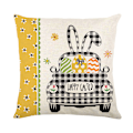 Miniatyrbild 2 av 5: Set om 4 kuddfodral, kuddfodral 45x45cm kuddfodral dekorativa soffkuddfodral för sovrum, soffa, stol, säng, trädgård (kaninägg)