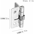 Miniatyrbillede 3 af 4: 2 dele med åbningsstød Automatisk lukning (5 cm), hængsler af rustfrit stål fjeder 304, automatiske lukkende hængsler til usynlige døre