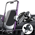 Miniatyrbild 3 av 3: Justerbar biltelefonhållare 360° rotation - 4 i 1 för instrumentbräda/vindruta/luftventil, en knapptryckning för alla 4,7 till 6,7 tums smartphones