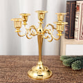 Miniatyrbillede 1 af 5: Guld Candelabra Lysestager-5 Arm Lysestager