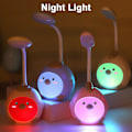 Miniatyrbillede 3 af 5: Beskyttelseslys med pink tricolor læring, gul og blå genopladelig natlampe via USB