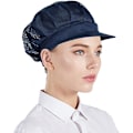 Pikkukuva 3 / 5: Tummansininen - 3 kappaleen unisex-kokin hatut, joustavat keittiökokin hatut, elintarvikepalvelun hiusverkko