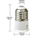 Miniatyrbild 5 av 5: E27 till B22-adapter för LED-lampor och halogenlampor, E27-sockelomvandlare, maximal effekt 200 W, 0~250 V, 120 graders värmebeständighet, 5-pack