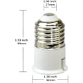 Miniatyrbilde 5 av 5: E27 til B22 Adapter for LED-pærer og halogenpærer, E27-sokkelkonverter, maksimal effekt 200W, 0~250V, 120 graders varmebestandig, 5-pakning