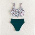 Miniatyrbild 2 av 4: Kvinnors Scoop Bikini Set Ruffled Hög Midja M