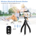 Miniatyrbillede 3 af 5: Sort - 1 stk. Telefonstativ, Længde 185cm, Minitrefod til Smartphone og Kamera, med Bluetooth Fjernbetjening