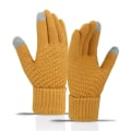 Miniatyrbilde 1 av 5: Dame Vinterhansker Touch Screen Termisk Fleece Fleece Foret Knittede Hansker, Touch Screen Elastiske Mansjetter Teksting Varme Hansker