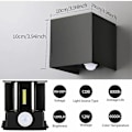 Miniatyrbild 5 av 5: 12w vägglampa med rörelsesensor för utomhus inomhus, Iave justerbar