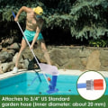 Miniatyrbild 5 av 5: Bärbar pool dammsugare kit, Mini pool dammsugare pool rengöringstillbehör med 5-sektions stång 2 nätpåsar