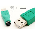 Pikkukuva 2 / 5: PS/2 - USB -sovitin, uros USB -sovittimet PS/2 FEM -liitäntään, PS/2 -näppäimistösovitin korvaamaan tietokoneen hiiren ja näppäimistön USB-liitännän