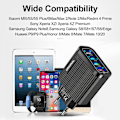 Miniatyrbilde 5 av 5: Luminous 4USB mobiltelefon laderhode europeisk standard reiselader stripete USB smart nettbrettlader