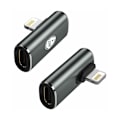 Miniatyrbild 3 av 5: USB C till Light-Ning adapter, stöder 20 W PD, snabbladdningsfunktion för i-phone I-Pad i-pod kompatibla serier (2-pack i-dos telefon hane adapter till usb