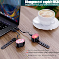 Miniatyrbillede 2 af 5: LED cykellys, USB genopladelige for- og baglygter, IPX5 vandtætte LED cykellys, dobbeltperle forlygter, egnet til alle cykler og