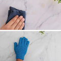 Miniatyrbilde 2 av 5: 2 par støvhansker i vintermikrofiber, husholdningsrengjøringshansker, støvrengjøringshansker, mikrofiberhansker for menn, kvinner, rengjøring av ho