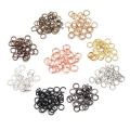 Pikkukuva 2 / 4: 500 O-rengasta useita kokoja avoin rengas yksittäinen rengas rautar rengas C-rengas liitosrengas DIY korutarvikkeet 4x0,7mm paksu (hopea)