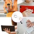 Miniatyrbild 5 av 5: Mobiltelefon Ringhållare, 2 st Telefonhållare, 360 Graders Rotation Hjärta med Diamant Telefon Ringhållare Stativ, för Olika Mobila Smartphones (Si