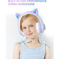 Pikkukuva 4 / 5: Bluetooth-lasten kuulokkeet HD-mikrofonilla/LED-valoilla (violetti), 85 dB:n äänenvoimakkuudella rajoitetut lasten kuulokkeet, stereokuulokkeet lapsille älypuhelimeen, i