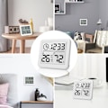 Miniatyrbild 5 av 5: Digital inomhustermometer hygrometer LCD C/F Temperatur Luftfuktighetsmätare Väckarklocka -10-70C