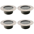 Pikkukuva 1 / 5: 3 LED Aurinkospottivalaisinta IP65 Vedenpitävä puutarhaan ja nurmikolle, viileä valkoinen, 4 kpl