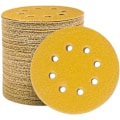 Miniatyrbillede 1 af 5: Slibepapir slibeskiver 125mm, 100 slibende slibeskiver slibemaskine sand runder rund 8-huls til sandpolering rullende