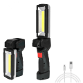 Miniatyrbilde 1 av 5: LED lommelykt COB arbeidslys, T-Audace bærbar USB oppladbar inspeksjonslys med magnetisk base, 5 lysmoduser ultra-lys lanterne for DIY-verksted