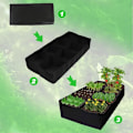 Miniatyrbilde 4 av 5: Dyrkingsposer for grønnsaksbed, planteposer i fiberduk, rektangulær dyrkingspose med 8 delte rom, dyrkingspose for tomatpoteter